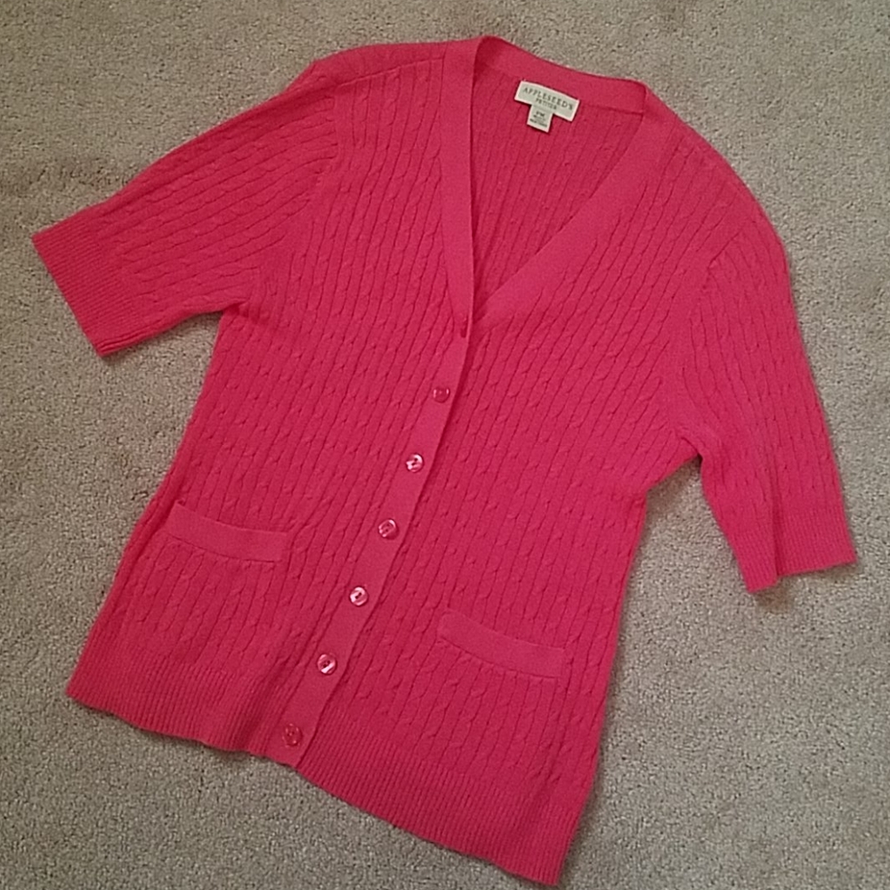 Appleseed's petites raspberry sweater